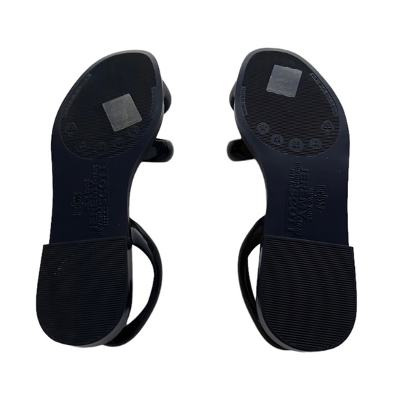 Melissa + Jeremy Scott Tube Sandals Black Rubber Slingback 9 - Picture 7 of 7